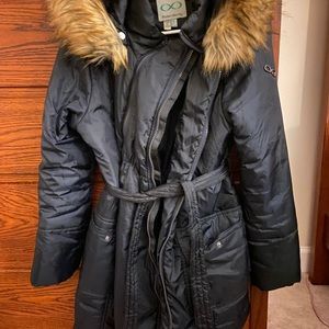 Maternity and baby wearing winter coat - Medium
